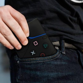 Wallet for Game Player Game Controller Wallets For Kids, Man, Teen Bifold Wallet Multiple Card Slots and Coin Pocket Gamepad Silicone And PU Leather Surface Video Game Wallet in Black