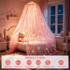 Apradas Round Girls Bed Canopy - Pink Bed Curtains for