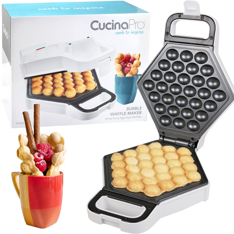 Bubble Waffle Maker- Electric Nonstick Hong Kong Egg Waffler Iron