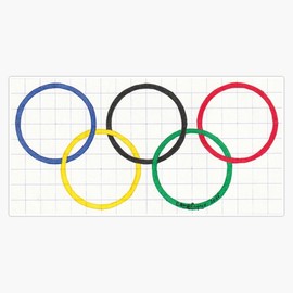 The Olympic Rings Vinyl Waterproof Sticker Decal Car Laptop Wall Window Bumper Sticker 5"