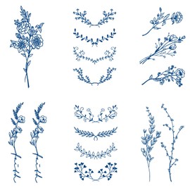 23 Sheets Semi Permanent Tattoo Stickers Waterproof - Minimalist Floral Temporary Tattoos - Makeup Body Art Tattoo Sticker Pack for Women - Lasts 2 Weeks Skin-Friendly Materials - SteadyINK®