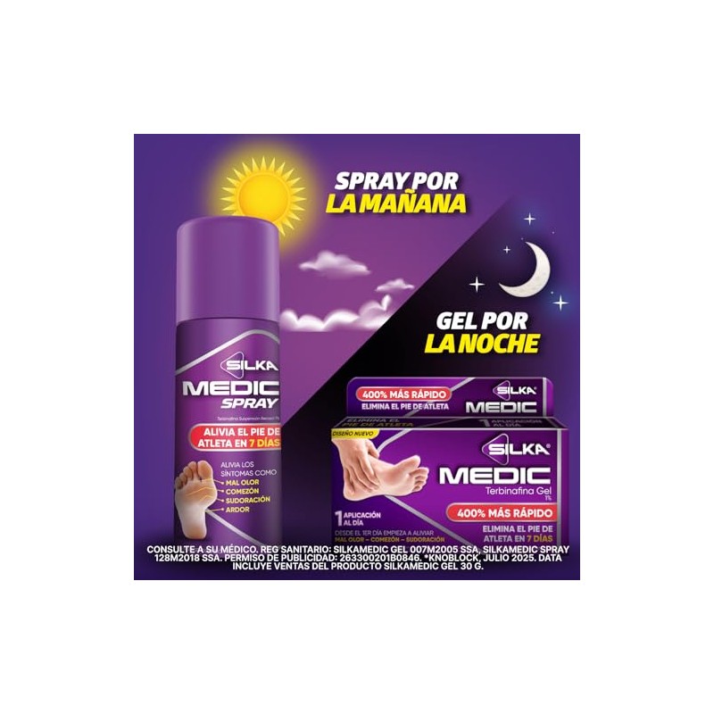 Silkamedic SILKA MEDIC Gel Antimicótico para PIE DE ATLETA, 2