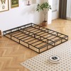 Arhomefurni Box Spring, Metal Frame Mattress Foundation with Fabric Cover,