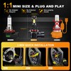 GLOWBRI HIR2/9012 Light Bulbs,6500K Cool White Hi/Lo Beam Fog Light