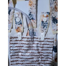 Easter. Full Set. Catheter Night Bag Cover with a Pocket+Tube Cover+Two Supportive Clips+Handle+Shoulder Strap