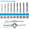 HARFINGTON 20pcs Tap and Die Set Metric M3-M12 Tap &