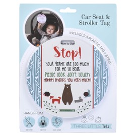 (Three Little Tots) Woodlands Tag - Stop Your Germs Are Too Much For Me To Bear Please Look Don't Touch Mommy Thanks You Very Much