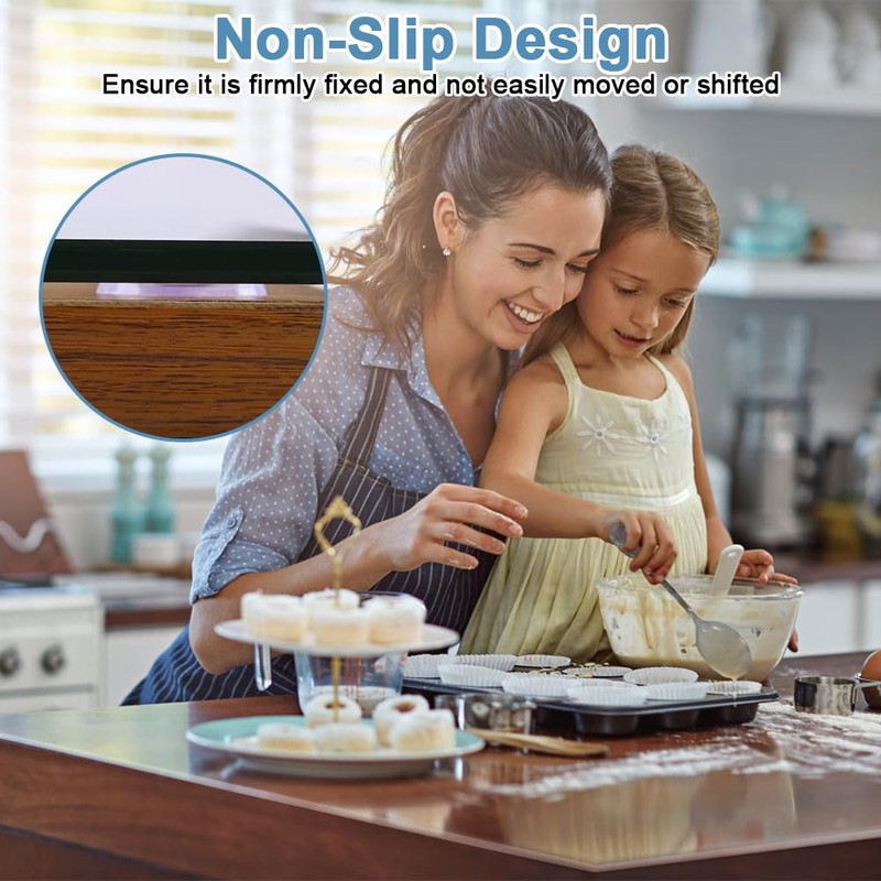 Pack of 50 Transparent Non-Slip Glass Table Tops, 27 x