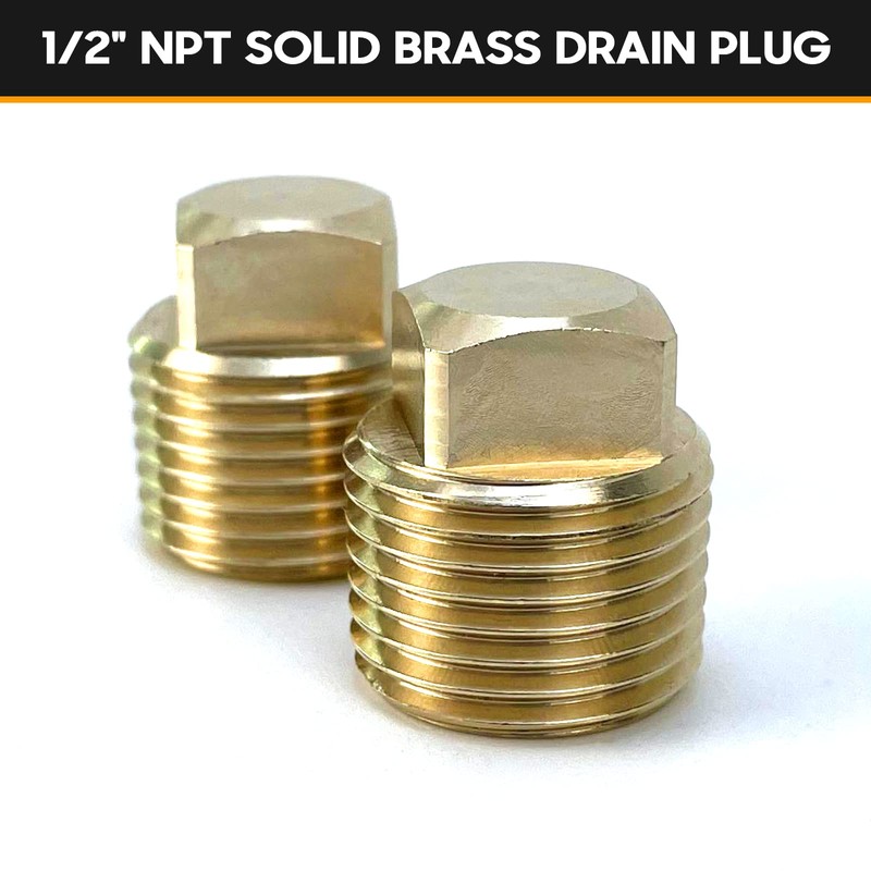 HAPDEN Boat Plugs 1/2 Inch Npt Solid Brass Boat Drain