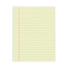 Universal 22000 Glue Top Writing Pads, Legal Rule, Letter, Canary, 50 Sheet Pads/Pack, Dozen