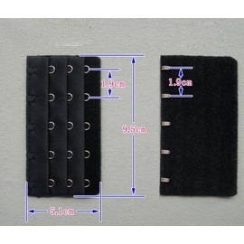 15Pcs Women’s Bra Extenders 5 Hooks 3Rows Spacing Brassiere Extension Hooks Back Bra Lengthen Strap Bra Accessories(Random Color)