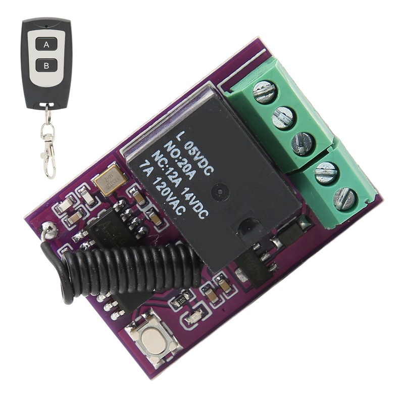 Remote Control Relay Switch 20A Mini Relay Wireless Switch for