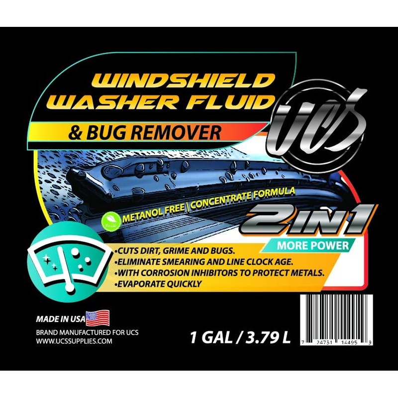 UCS 10015 2-In-1 Car Windshield Washer Fluid & Bug Remover