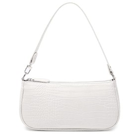 Right 20 Women's Handbag Small Shoulder Bag White Women's PU Leather Shoulder Bag Woman Vintage Shoulder Mini Handbag Clutch Purse Messenger Bag, White, Retro, beige, Retro