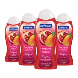 Softsoap Moisturizing Body Wash, Pomegranate and Mango - 20 fluid ounce (4 Pack)