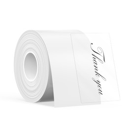 SUPVAN T50M Series Label Maker Tape, Black on Transparent 1.57" × 2.36" (40mm × 60mm) 125 Labels/Roll Genuine Laminated Thermal Label Tape Refill, Waterproof Oilproof Adhesive Auto Detect Labels