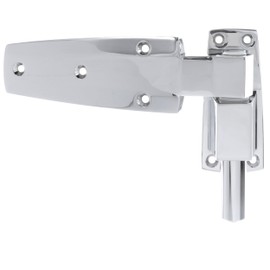 1-7/8" Offset Polished Chrome Cam-Rise Walk-in Door Hinge with Spring Assist