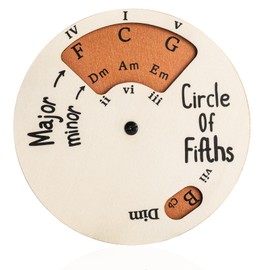 Wooden Melody Tool, 6.3 inches Circle of Fifths Wheel Melody Chord Tool The Chord Wheel for Musicians Songwriters Practice Musical Instruments Accessories for Guitar, Bass, Piano, Violin