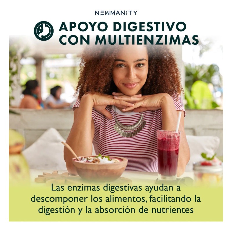 Probioticos Con Enzimas 40 Billones Newmanity 180 Caps Sin Sabor