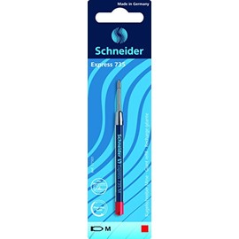Schneider Express 735 Ballpoint Pen Refill Indelible, M, Red, Blister Card