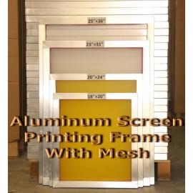 Gold-Up 2 Pack - 20" x 24"Aluminum Frames With 25 mesh Silk Screen Printing Screens