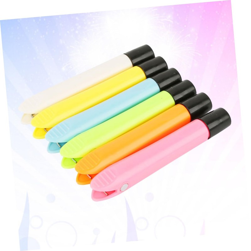 LALAFINA 6pcs Magnetic Chalk Clips Whiteboard Duster for School Chalk