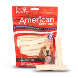 Pet Factory American Beefhide 3-3.5" Mini Rolls Dog Chew Treats - Natural Flavor, 14 Count/1 Pack
