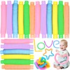 Zeuwets Pack of 18 Pop Tubes, Mini Pop Tubes Sensory