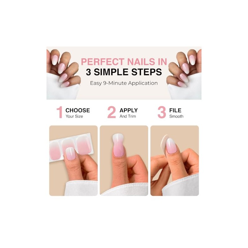 Sassy Saints Pegatinas para uñas sin rayos UV | Ombré