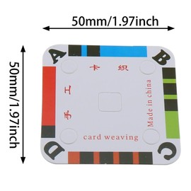 E-outstanding Weaving Card 60PCS 50x50mm Colorful Four Hole Square Weaving Cards for Inkle Loom Weaving Supplies Tablet Cardboard Loom Card