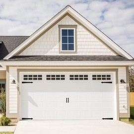 ToLanbbt Magnetic Decorative Garage Door Curb Appeal Faux Hinges Handles Hardware Kit Non-Fade PVC Small Window Panels for Metal Garage Door Decor (1 Set - 2 Handles 4 Hinges)