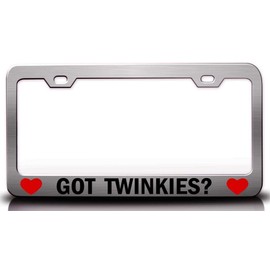 Custom Brother - GOT TWINKIES? Food Vegetable Fruit Metal Car SUV Truck License Plate Frame Ch h31