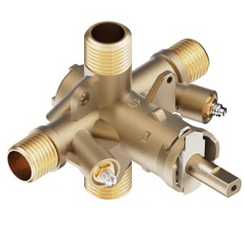 Shower Valve Replacement for Moen Posi-temp Valve, Brass 4 Port Valve, 1/2 Inch Connection, Adjustable Water Temperature & Scald Guard, Bathtub and Shower Rough-In(with Screwdriver Stops)