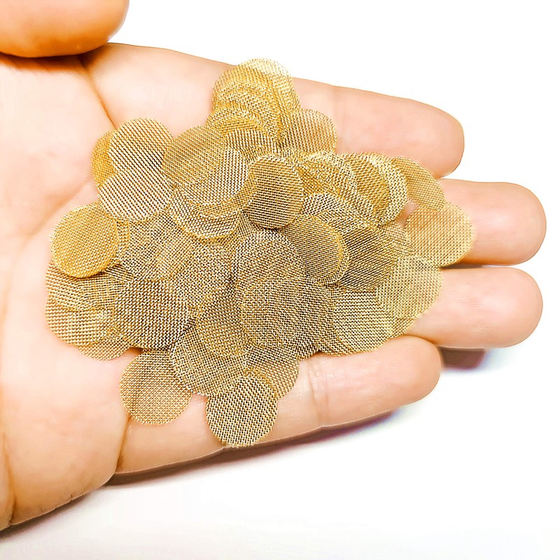 200 pcs 1/2 Inch Premium Thick Brass Pipe Screens, 0.5"