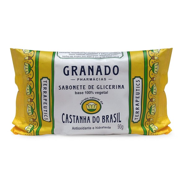 Linha Terrapeutics Granado - Sabonete em Barra Castanha do Brasil 90 Gr - (Granado Terrapeutics Collection - Brazil Nut Bar Soap Net 3.2 Oz)