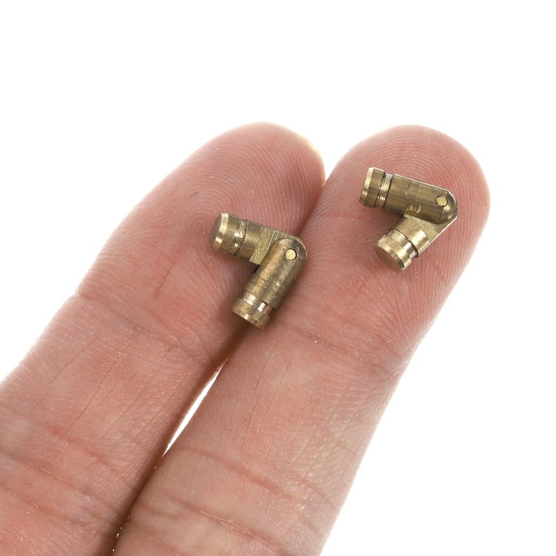 uxcell Invisible Brass Barrel Hinges, 24pcs 4x15mm Brass Contemporary Hidden