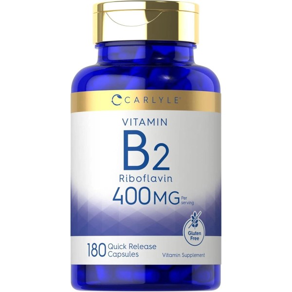 Carlyle Vitamin B-2 400mg 180 Count Non-gmo Gluten Free Supplement