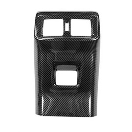 Yzrjrypl Car Accessories Carbon Fiber Style Car Rear Seat Air Vent AC Conditioner Outlet Decorator Anti- Scratching Panel Cover Trim Fit for Toyota RAV4 XA50 2019 2020 2021 2022 2023 2024 2025