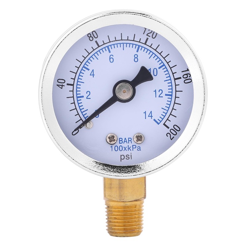 Hydraulic Water Pressure Gauge 0-200PSI 40MM DIAL Meter 1/8 NPT