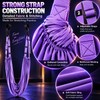 Yoga Stretch Strap for Flexibility Training – Purple Hanging Exercise
