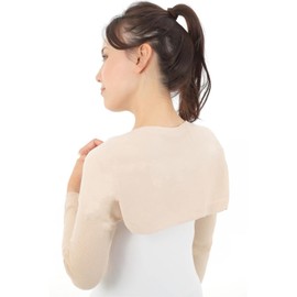 Rela Kino (Type09 Beige) Shoulder Warmer, Comfortable Material, Heat Your Upper Arms, Shoulder Warmer, Prevents Cold Shoulders
