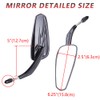 DREAMIZER Motorcycle Rear View Mirrors Handlebar Side Mirrors for Street