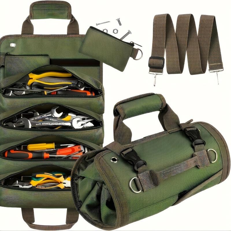 Electricians & Mechanics Portable Tool Roll Bag - Portable Design
