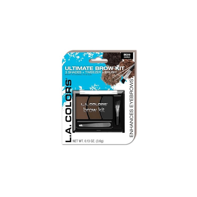 L.A. COLORS Perfect Brow Kit (carded), Medium CBK210A