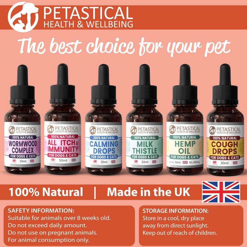 Petastical Skullcap Valerian, Cat Dog Calming, Anxiety Calming Drops, Home