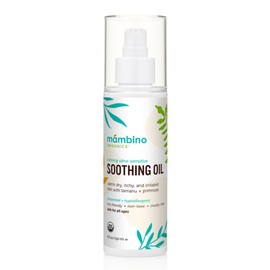 Mambino Organics Soothing Baby Oil – Organic, Unscented Oil with Jojoba & Evening Primrose – Gentle for Hair & Dry, Irritated, Itchy Skin – Cruelty-Free Baby Oils for Baby & Kids, 5 fl oz