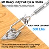 Fologtoo 1/4" Shade Sail Hardware Kit with 50ft 304 Stainless
