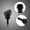 2pcs Front Windshield Washer Nozzles, Black Plastic Windshield Sprayer Nozzle