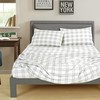 Chezmoi Collection 4-Piece Lodge Plaid Sheet Set Queen Size -