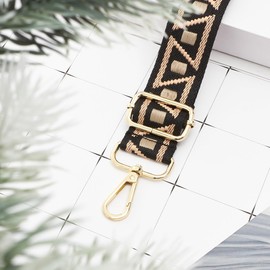 TANOSII Wide Purse Strap Adjustable Replacement Shoulder Crossbody Strap Handbag Strap Z-Shaped Black